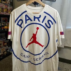 Jordan Paris Saint-Germain Logo T-Shirt Men's Size M Pre-Owned Excellent